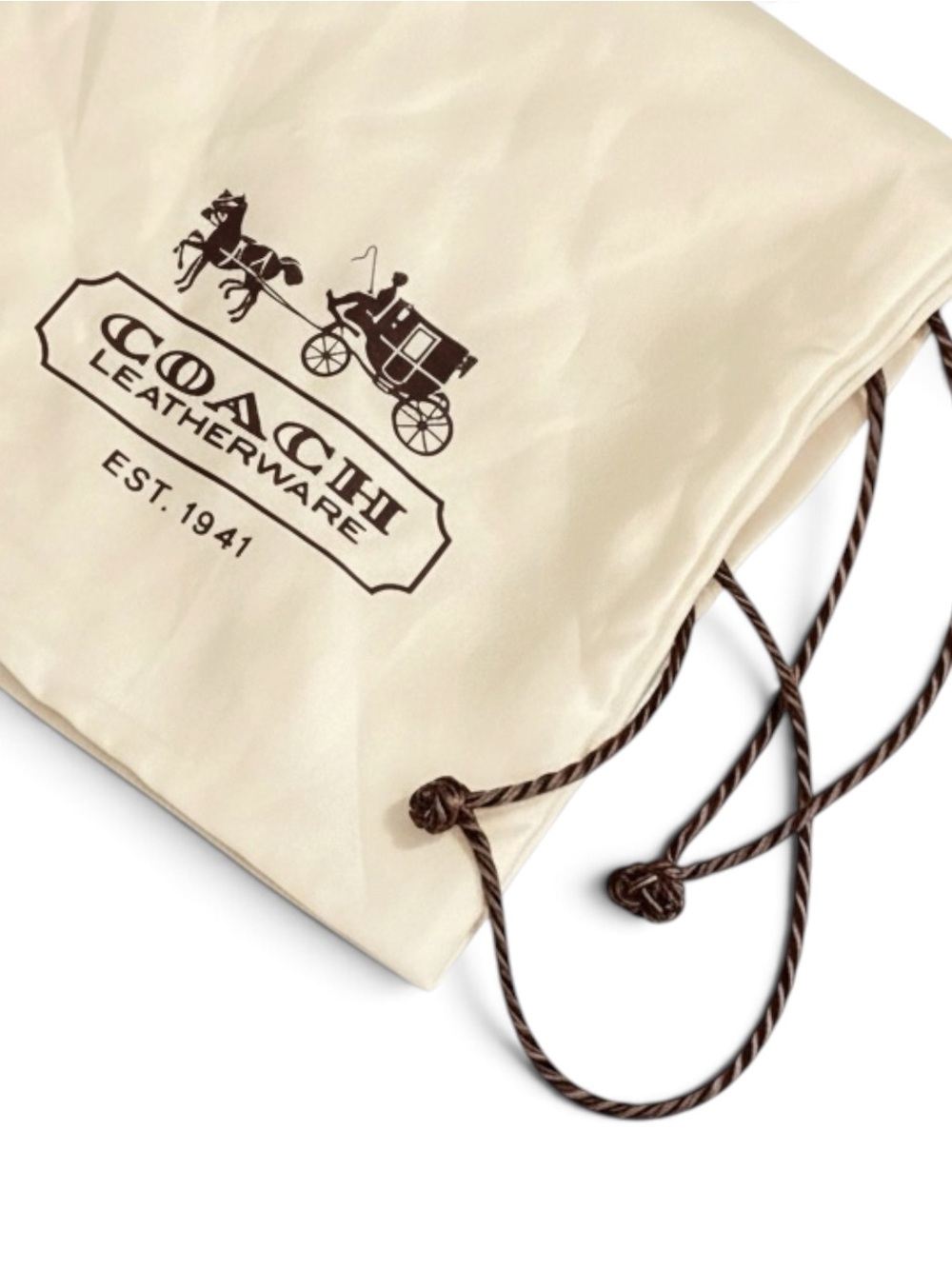 Coach Cream and Brown Dustbag #0920-4